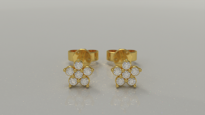 Cluster Stud Earrings 0.36ctw