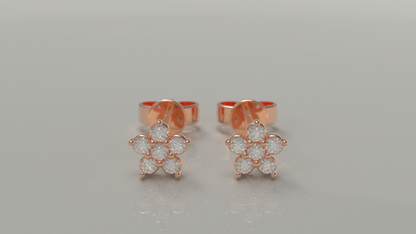 Cluster Stud Earrings 0.36ctw