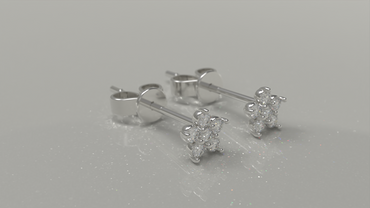 Cluster Stud Earrings 0.36ctw