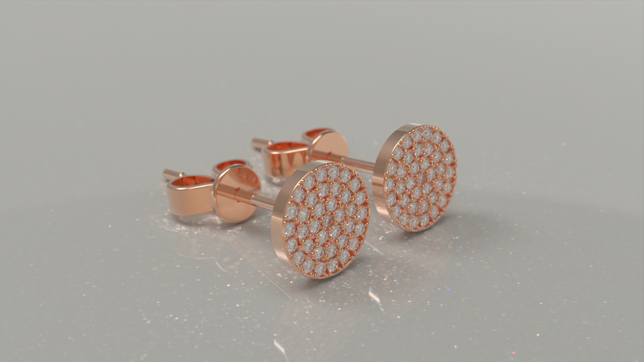 Yellow Gold Stud Earrings 0.45ctw