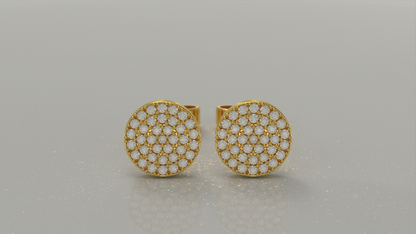 Yellow Gold Stud Earrings 0.45ctw