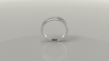 Double Band Ring With Diamonds 0.25ctw