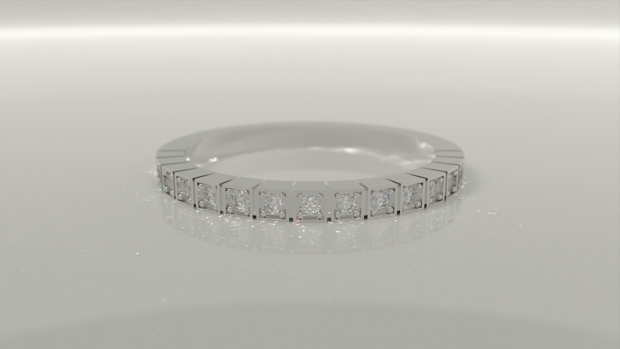 White Gold Channel Ring 0.2ctw