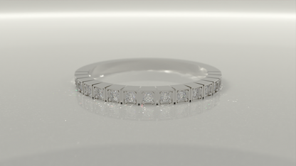 White Gold Channel Ring 0.2ctw