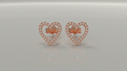 Heart Stud Earrings 0.24ctw