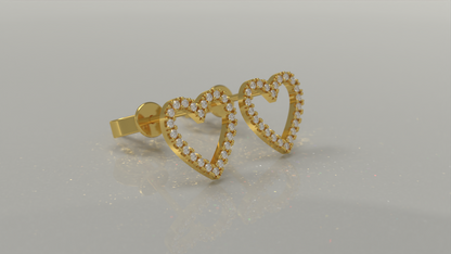 Heart Stud Earrings 0.24ctw