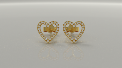 Heart Stud Earrings 0.24ctw