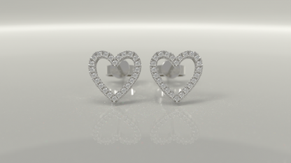 Heart Stud Earrings 0.24ctw