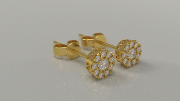 Halo Stud Earrings 0.33ctw