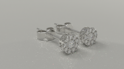 Halo Stud Earrings 0.33ctw