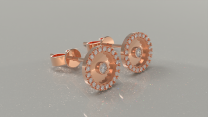 Rind Rim Stud Earring 0.36ctw