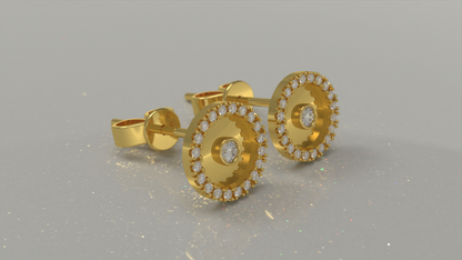 Rind Rim Stud Earring 0.36ctw