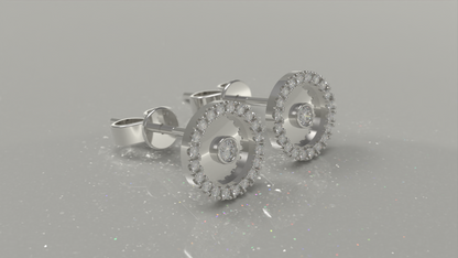 Rind Rim Stud Earring 0.36ctw