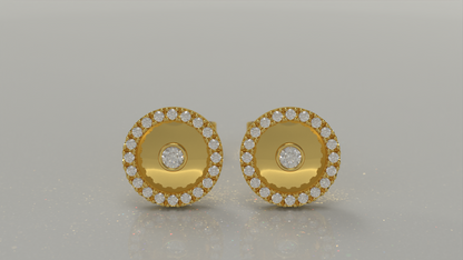 Rind Rim Stud Earring 0.36ctw