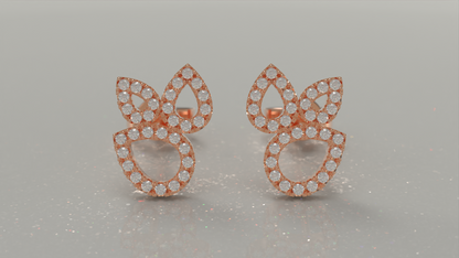 Triple Drop Stud Earring 0.39ctw