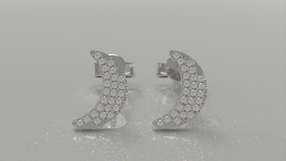 Half Moon Stud earrings 0.23ctw