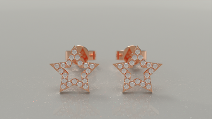 Star Stud Earrings 0.24ctw