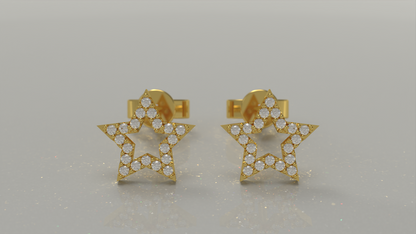 Star Stud Earrings 0.24ctw