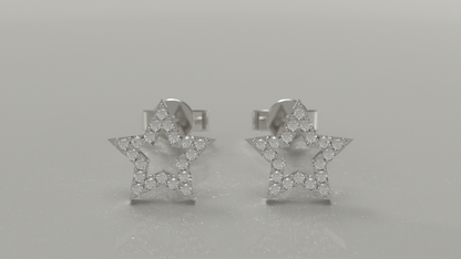 Star Stud Earrings 0.24ctw