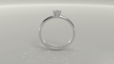 Round Cut Solitaire Engagement Ring 0.16ctw